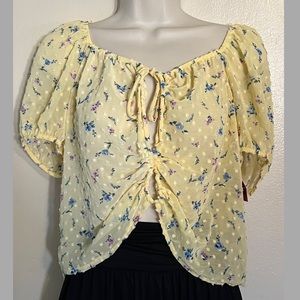 Gemstone Women’s Yellow Crop Top